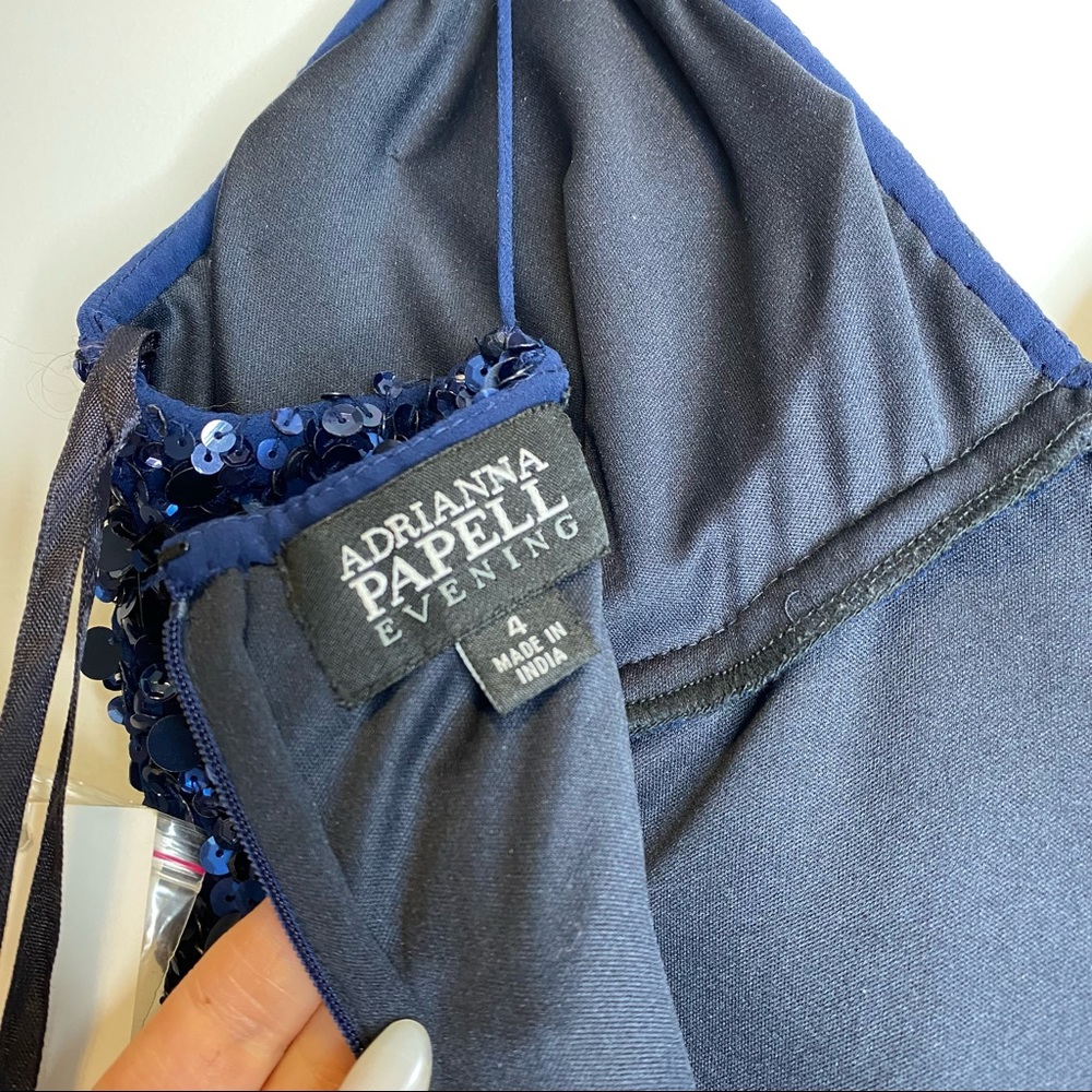 NWT 🦋Adrianna Papell Blue Sequin Mini Dress - Picture 5 of 6